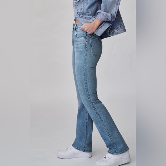 Aritzia Denim Forum The Bailey High Rise Boot 32L Size 25 - Picture 3 of 16